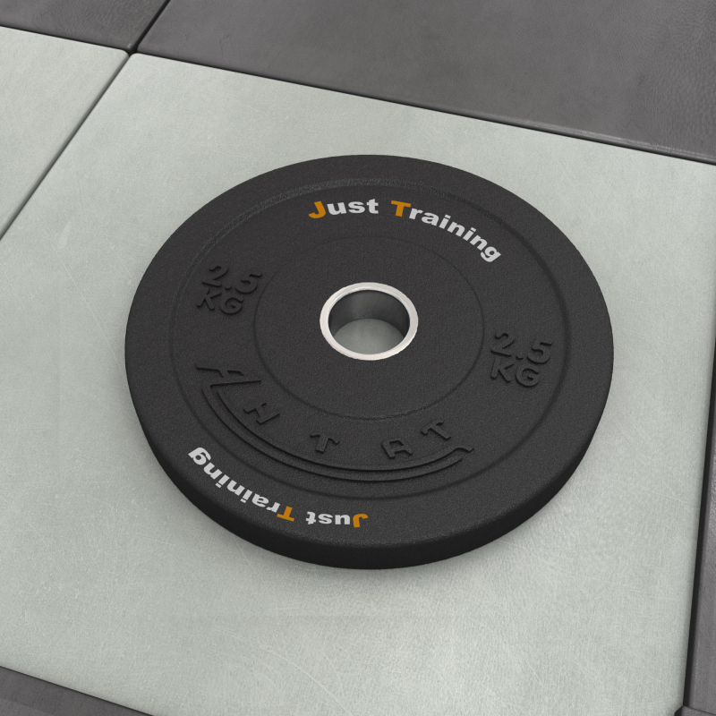 Бамперный диск для кроссфита 2,5 кг черный